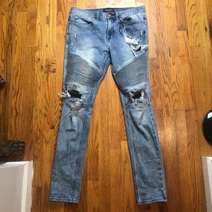 Pacsun Stacked Skinny Jeans 31x32 Moto Distressed
